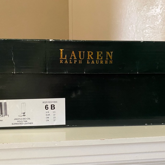 Ralph Lauren Jakayla Womens Burnished Leather Riding Boots Polo Tan Size 6 - Picture 13 of 15